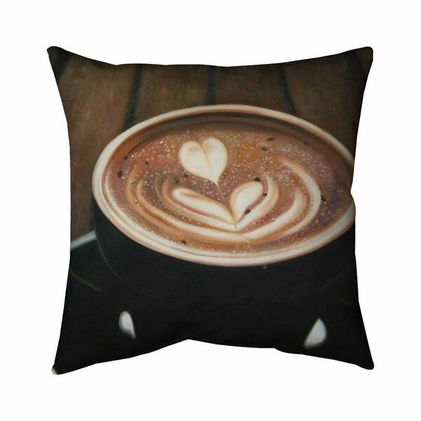 Begin Home Decor 20 x 20 in. Artistic Cappuccino-Double Sided Print Indoor Pillow 5541-2020-GA117